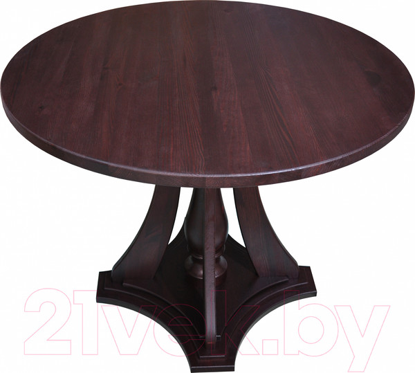 Изображение товара Обеденный стол Dipriz Evans круглый 100x100x75 / Д.60010.3 (темный орех)