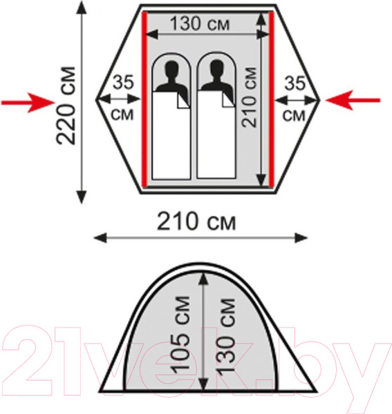 Изображение товара Палатка Tramp Quick 2 V2 2022 / TRT-096