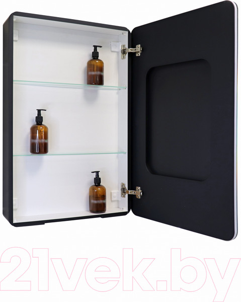 Изображение товара Шкаф с зеркалом для ванной Континент Eltoro Black Led 56x86 R