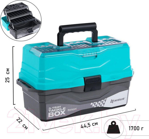 Изображение товара Ящик рыболовный Nisus Tackle Box / 4896997 (бирюзовый)