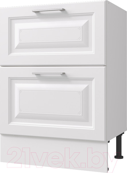 Изображение товара Шкаф-стол кухонный Горизонт Мебель Классик 80 2 ящика (белый эмалит)