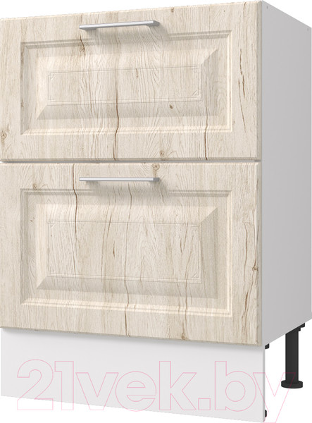 Изображение товара Шкаф-стол кухонный Горизонт Мебель Классик 80 2 ящика (рустик молочный)