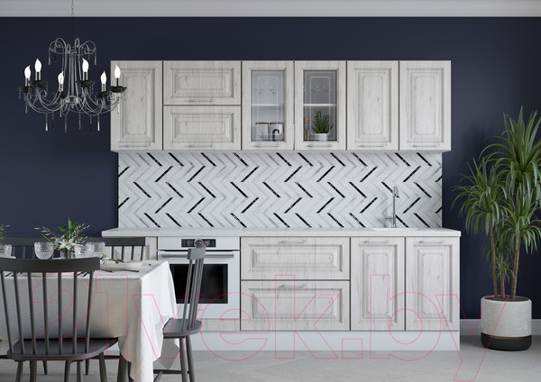 Изображение товара Шкаф-пенал кухонный Горизонт Мебель Классик 45 (рустик серый)