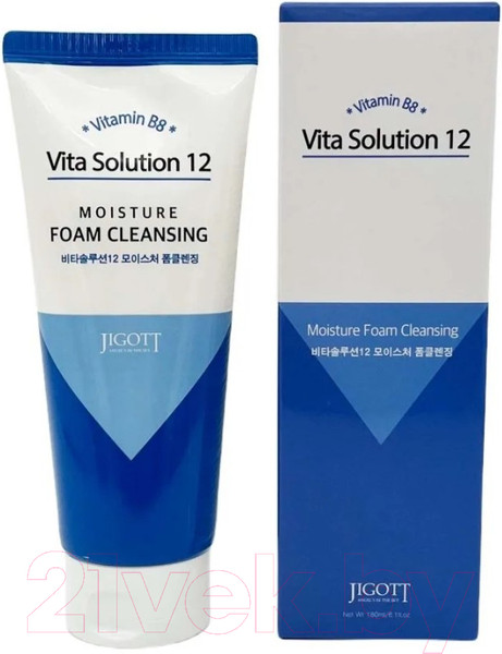Изображение товара Пенка для умывания Jigott Vita Solution 12 Moisture Foam Cleansing (180мл)