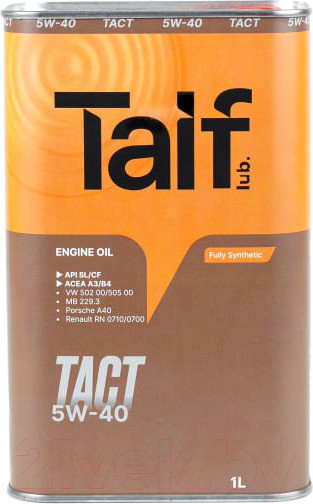 Изображение товара Моторное масло Taif Tact 5W40 / 211053 (1л)