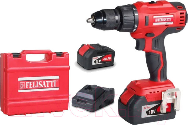 Изображение товара Аккумуляторная дрель-шуруповерт Felisatti ДАУ-13/18Л3 (АКБ / ЗУ / кейс)