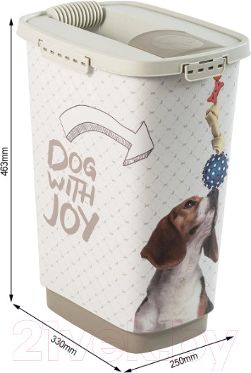 Изображение товара Емкость для хранения корма Rotho Cody Dog with Joy / 4001910535 (белый)