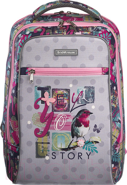 Изображение товара Школьный рюкзак Erich Krause ErgoLine Urban 18L Bird Story / 54462