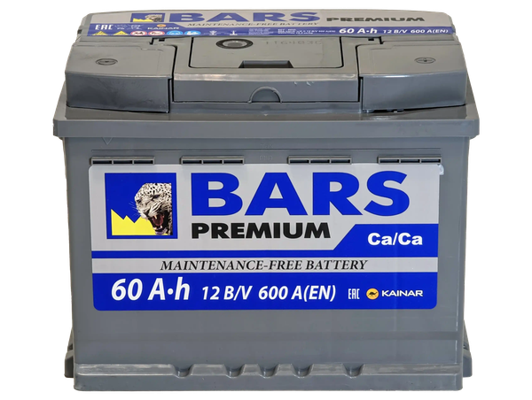 Изображение товара Автомобильный аккумулятор BARS Premium 60 R / 060 231 07 0 L (60 А/ч)