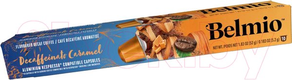 Изображение товара Кофе в капсулах Belmio Decaffeinato Caramel стандарт Nespresso (10x5.2г)