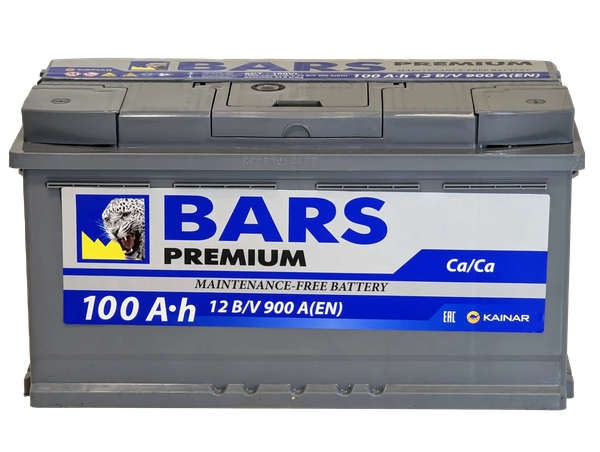 Изображение товара Автомобильный аккумулятор BARS Premium 100 R / 100 10 12 01 0021 09 11 0 L (100 А/ч)