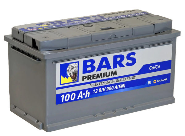 Изображение товара Автомобильный аккумулятор BARS Premium 100 R / 100 10 12 01 0021 09 11 0 L (100 А/ч)
