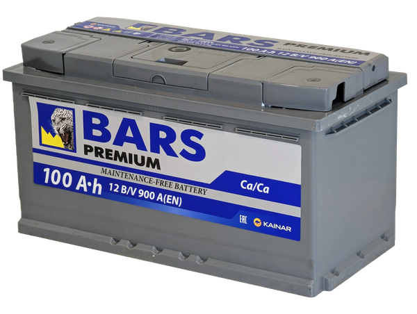 Изображение товара Автомобильный аккумулятор BARS Premium 100 R / 100 10 12 01 0021 09 11 0 L (100 А/ч)