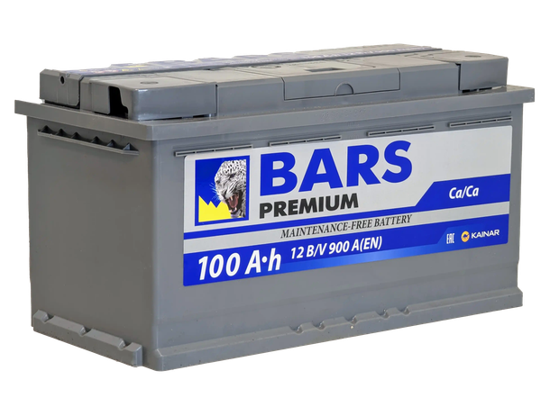 Изображение товара Автомобильный аккумулятор BARS Premium 100 R / 100 10 12 01 0021 09 11 0 L (100 А/ч)