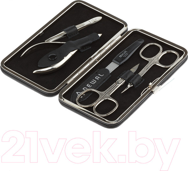 Изображение товара Набор для маникюра Dewal 903BLACK (черный)
