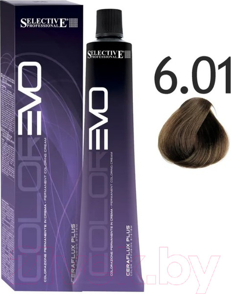 Изображение товара Крем-краска для волос Selective Professional Colorevo 6.01 / 84601 (100мл, блондин натурально-пепельный)
