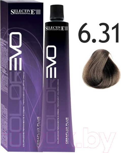 Изображение товара Крем-краска для волос Selective Professional Colorevo 6.31 / 84631 (100мл, темный блондин глина)