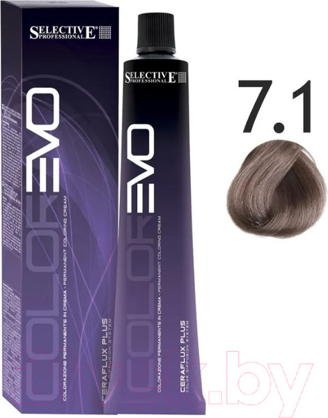 Изображение товара Крем-краска для волос Selective Professional Colorevo 7.1 / 84071 (100мл, блондин пепельный)