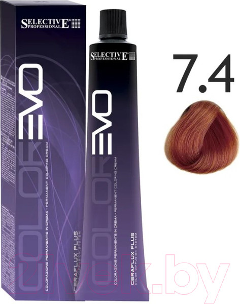 Изображение товара Крем-краска для волос Selective Professional Colorevo 7.4 / 84074 (100мл, блондин медный)