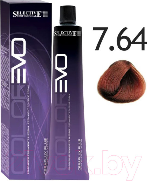 Изображение товара Крем-краска для волос Selective Professional Colorevo 7.64 / 84764 (100мл, блондин медный красный)