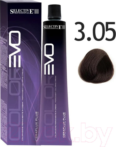 Изображение товара Крем-краска для волос Selective Professional Colorevo 3.05 / 84305 (100мл, темно-каштановый какао)