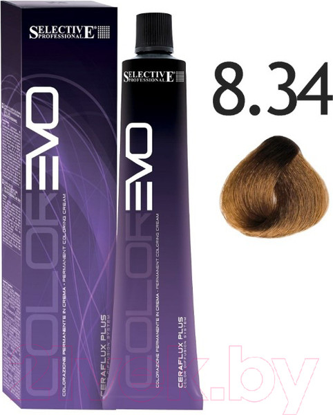 Изображение товара Крем-краска для волос Selective Professional Colorevo 8.34 / 84834 (100мл, светлый блондин золотисто-медный )
