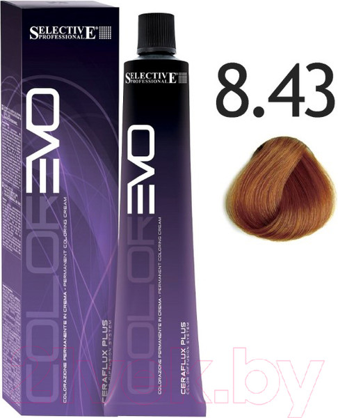 Изображение товара Крем-краска для волос Selective Professional Colorevo 8.43 / 84843 (100мл, светлый блондин медно-золотистый )