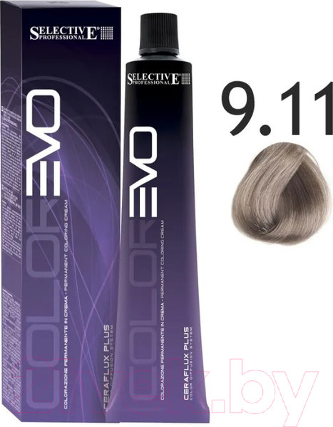 Изображение товара Крем-краска для волос Selective Professional Colorevo 9.11 / 84911 (100мл, очень светлый блондин пепельный интенсивный)