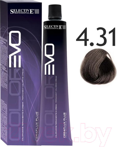 Изображение товара Крем-краска для волос Selective Professional Colorevo 4.31 / 84431 (100мл, каштановый можжевельник)