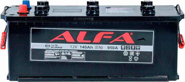 Изображение товара Автомобильный аккумулятор ALFA battery Рус 4 (140 А/ч)