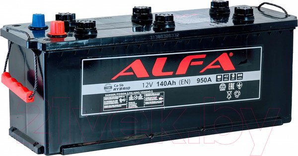 Изображение товара Автомобильный аккумулятор ALFA battery Рус 4 (140 А/ч)