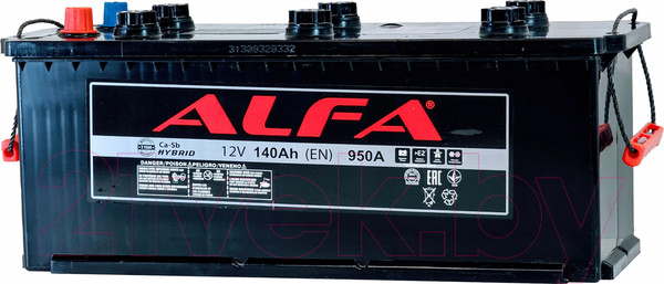 Изображение товара Автомобильный аккумулятор ALFA battery Рус 4 (140 А/ч)