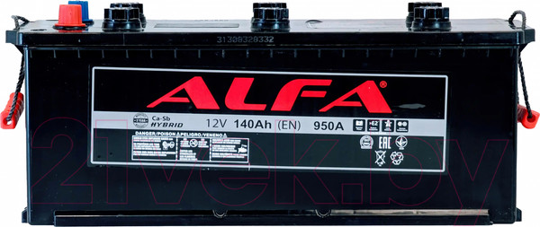 Изображение товара Автомобильный аккумулятор ALFA battery Рус 4 (140 А/ч)