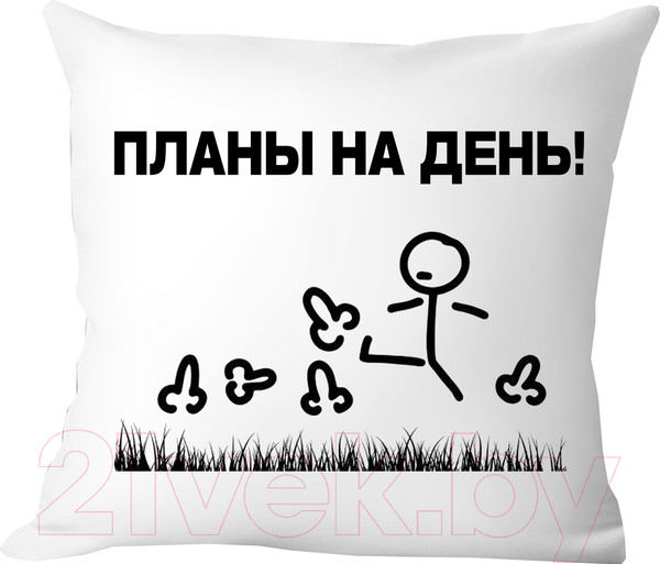 Изображение товара Подушка декоративная Print Style Планы на день 40x40new46