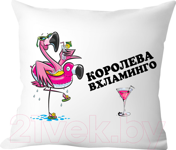 Изображение товара Подушка декоративная Print Style Королева вхламинго 40x40new50