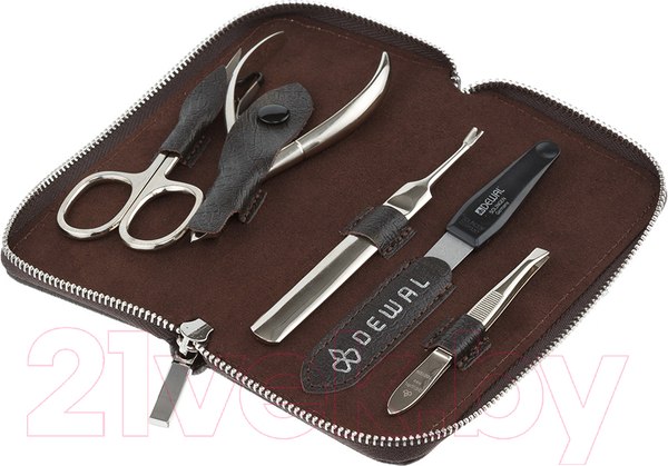 Изображение товара Набор для маникюра Dewal 902BROWN (коричневый)