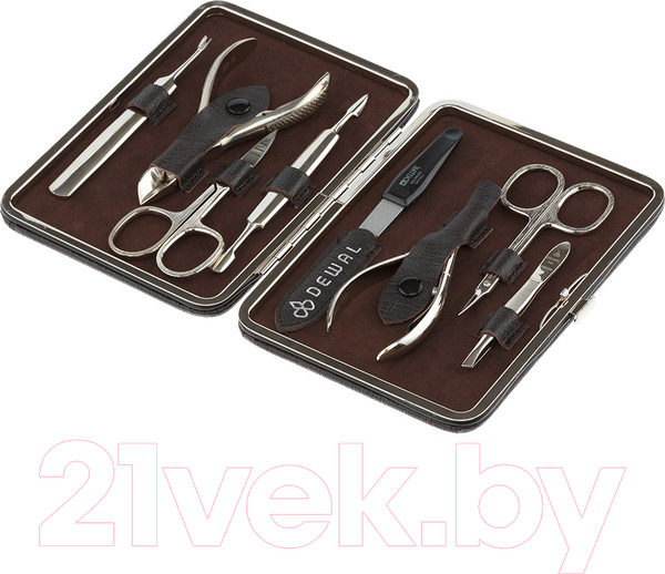 Изображение товара Набор для маникюра Dewal 906BROWN (коричневый)
