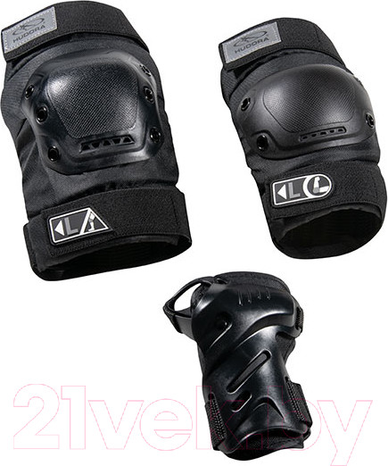 Изображение товара Комплект защиты Hudora Biomechanisches Protektoren Set Pro / 83057 (L, Schwarz)