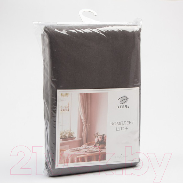 Изображение товара Комплект штор Этель Kitchen 7865994 (150x180, серый, 2шт)