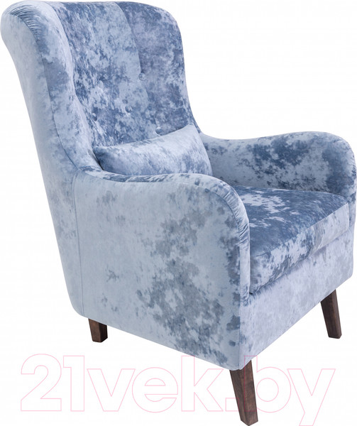 Изображение товара Кресло мягкое KRONES Калипсо (велюр голубой перламутр)