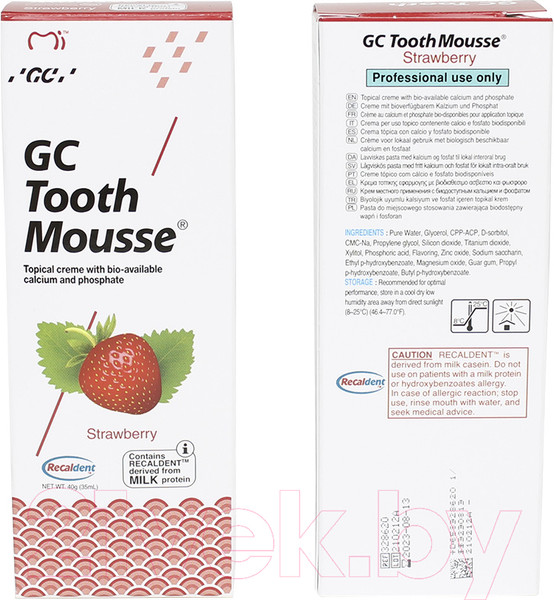 Изображение товара Гель для укрепления эмали GC Tooth Mousse / 17168 (40г, клубника)