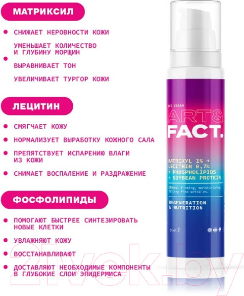 Изображение товара Крем для век Art&Fact Matrixyl 1% + Lecithin 0.7% антивозрастной с матриксилом (30мл)