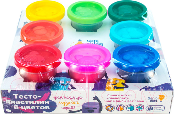 Изображение товара Набор для лепки Genio Kids Тесто-пластилин / TA1045 (8 цветов)
