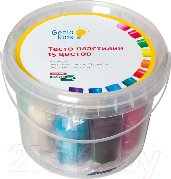 Изображение товара Набор для лепки Genio Kids Тесто-пластилин / TA1066V (15 цветов)