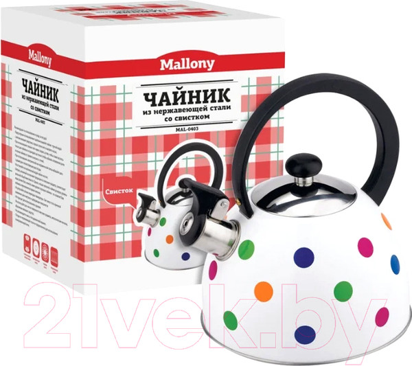 Изображение товара Чайник со свистком Mallony M985607