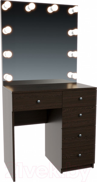 Изображение товара Туалетный столик с зеркалом Мир Мебели С подсветкой 24 ZW