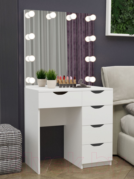 Изображение товара Туалетный столик с зеркалом Мир Мебели С подсветкой 25 ZB