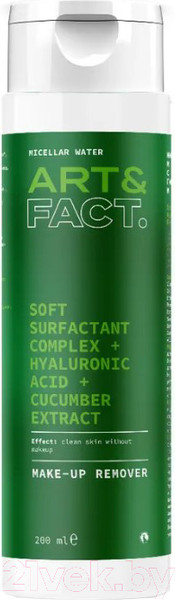 Изображение товара Мицеллярная вода Art&Fact Soft Surfactant Compl + Hyaluron Acid + Cucumber Extract (200мл)