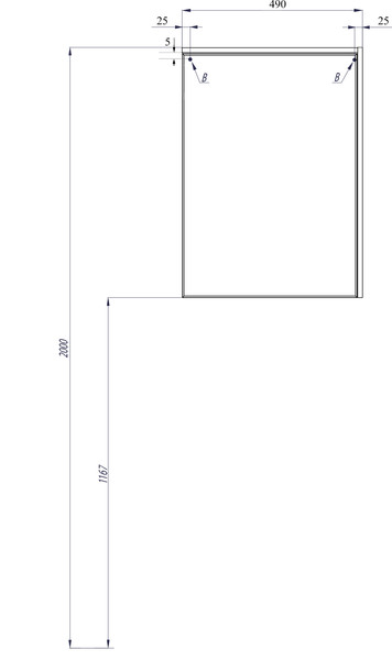 Изображение товара Шкаф с зеркалом для ванной Аква Лайт ШНЛ-5.01.4.00.500