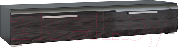Изображение товара Тумба Bravo Мебель Домино ТВ 1800 (черный/черный глянец)